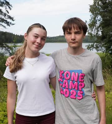 Lacey, 16, från Australien och Valtteri, 16, från Finland.
